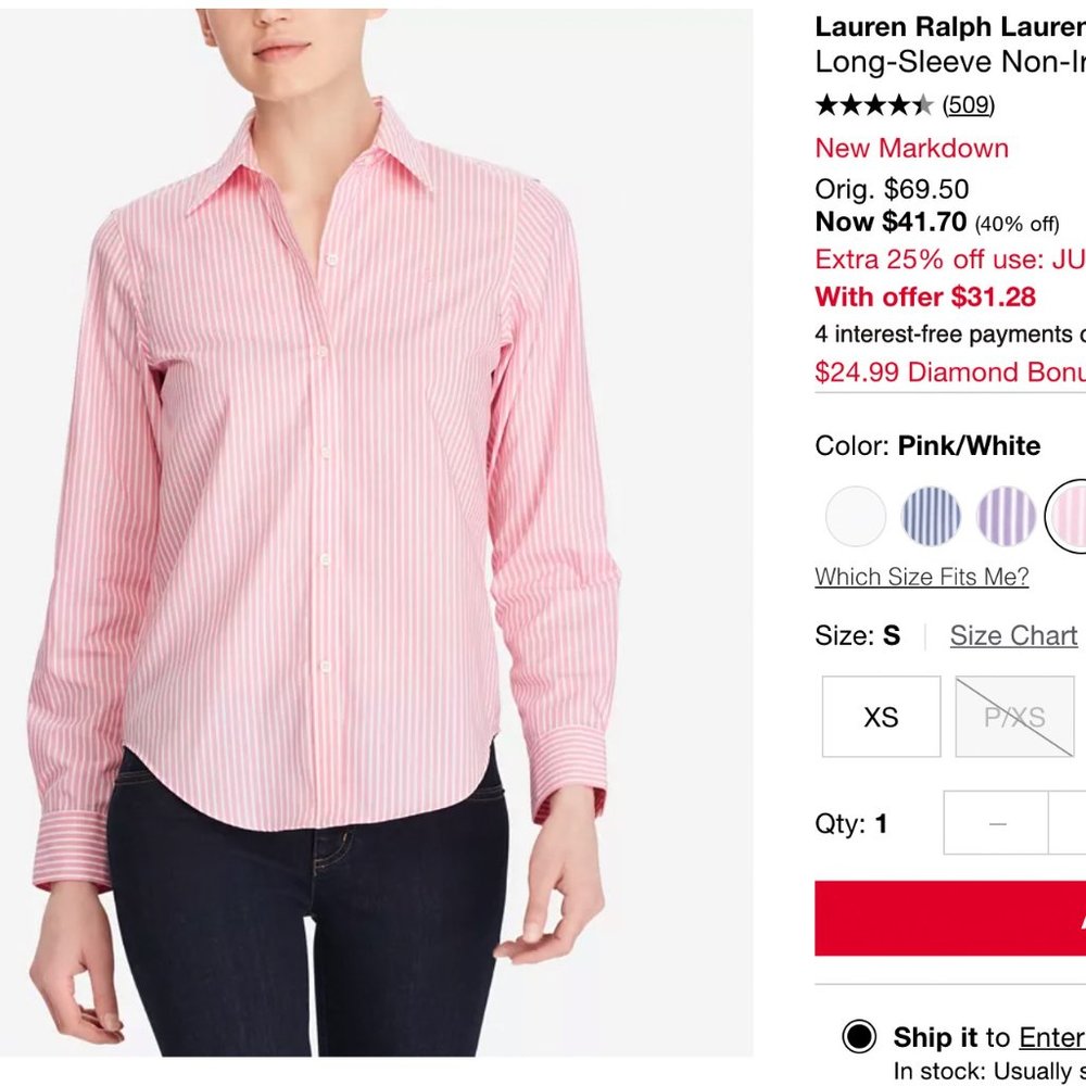 Ralph Lauren button down size S